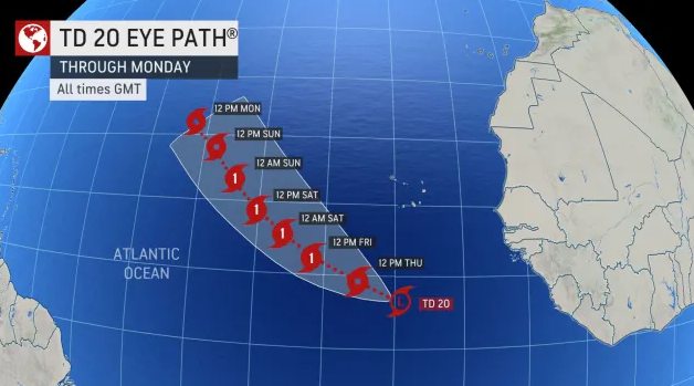 TD 20 Tropical Depression Forms