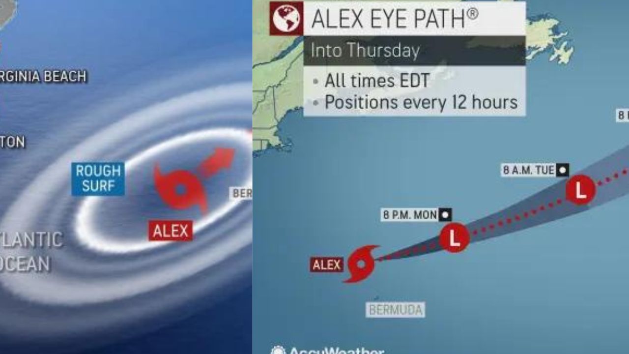 Alex Tropical Storm on Toward Bermuda