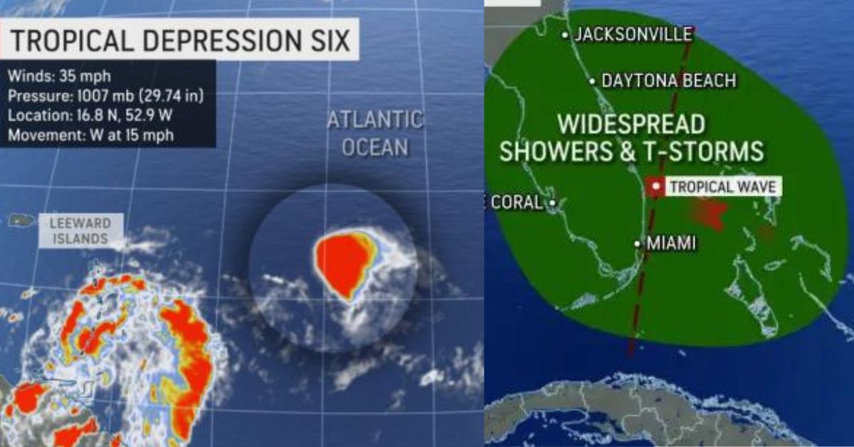 Six Tropical Depressions in Atlantic