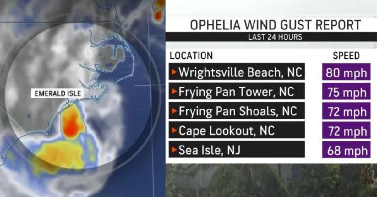 Tropical Storm Ophelia Brings Flooding to New Jersey