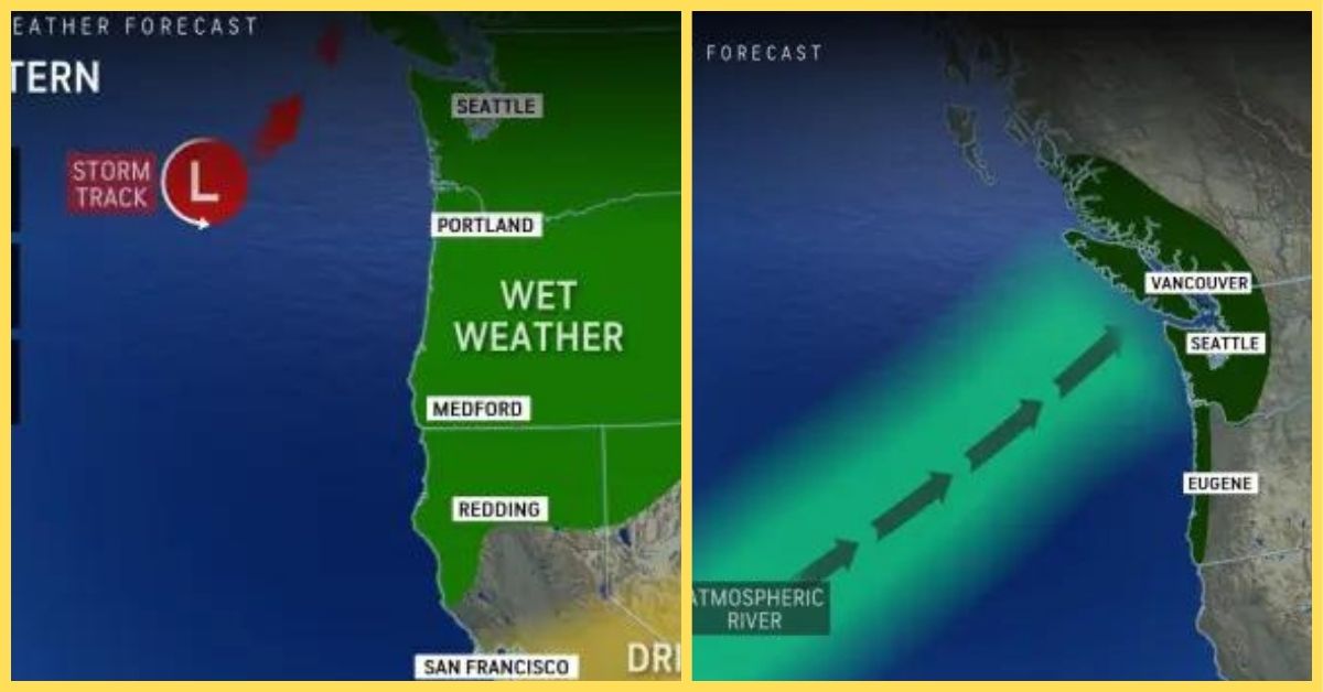 Downpours Persist as Atmospheric River Sweeps  - Recent world climate News