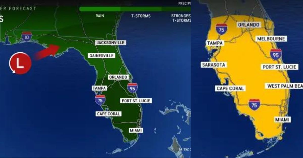 Florida Faces the Risk of Rain and Thunderstorms